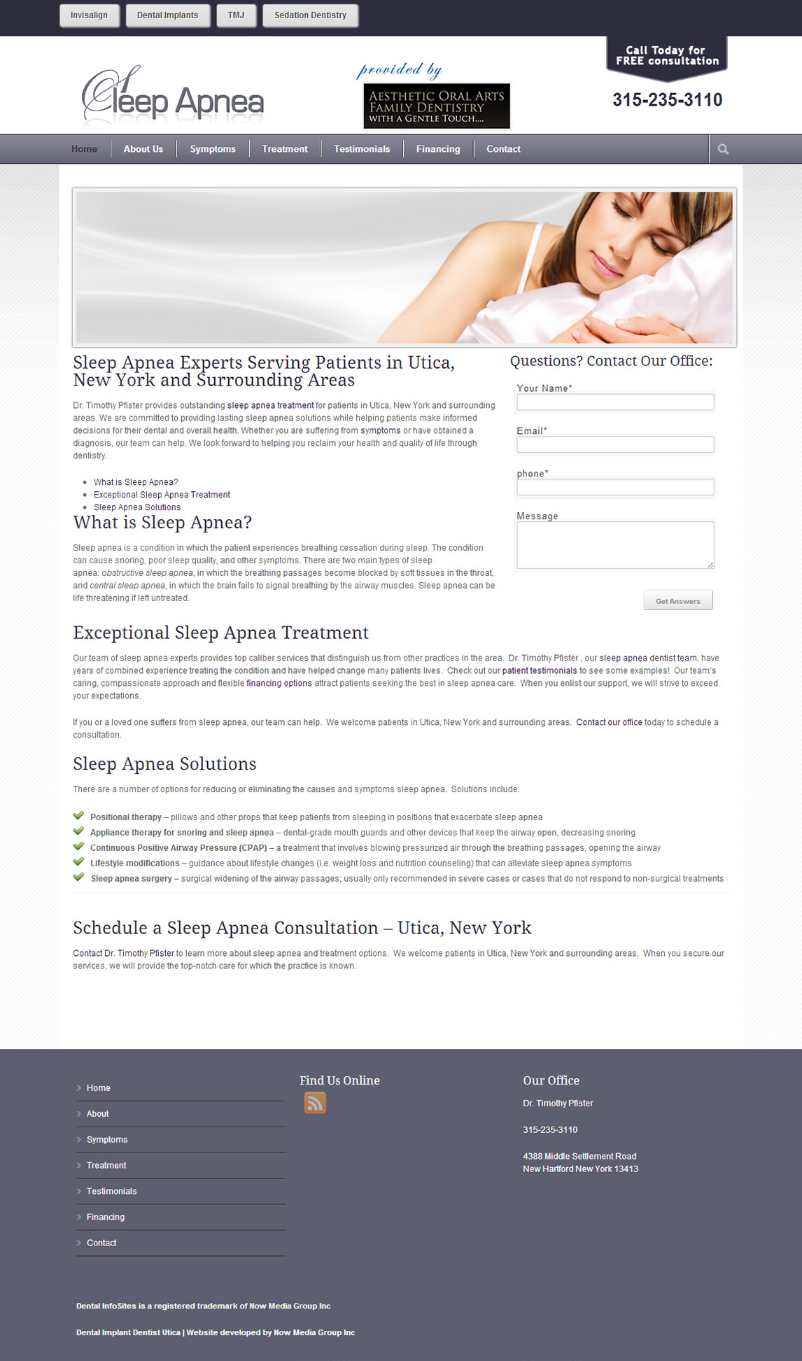Sleep Apnea InfoSite by Now Media Group