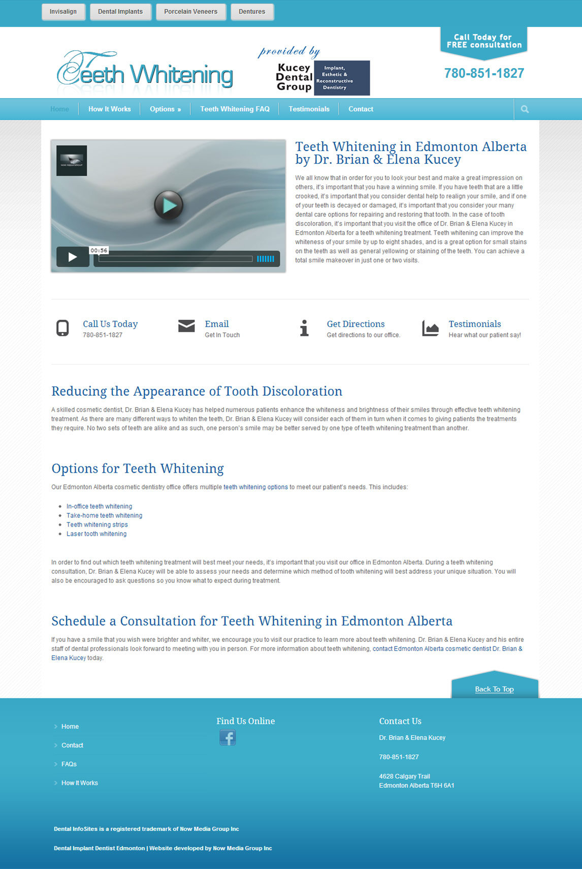 Teeth Whitening InfoSite by Now Media Group